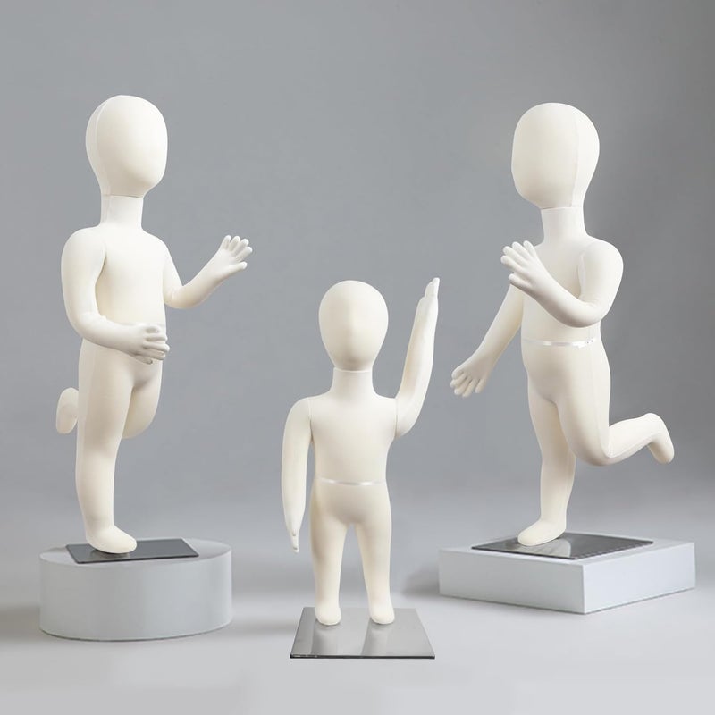 SHAREWIN Baby Mannequin Toddler Maniquine Bendable Arms and Legs Infant 6 Month Old Metal Base - Image 4